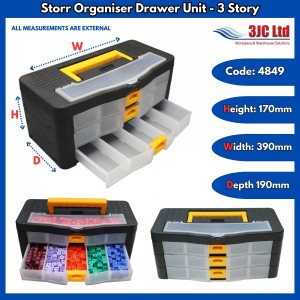 Storr Organiser Drawer Unit 3 Storey